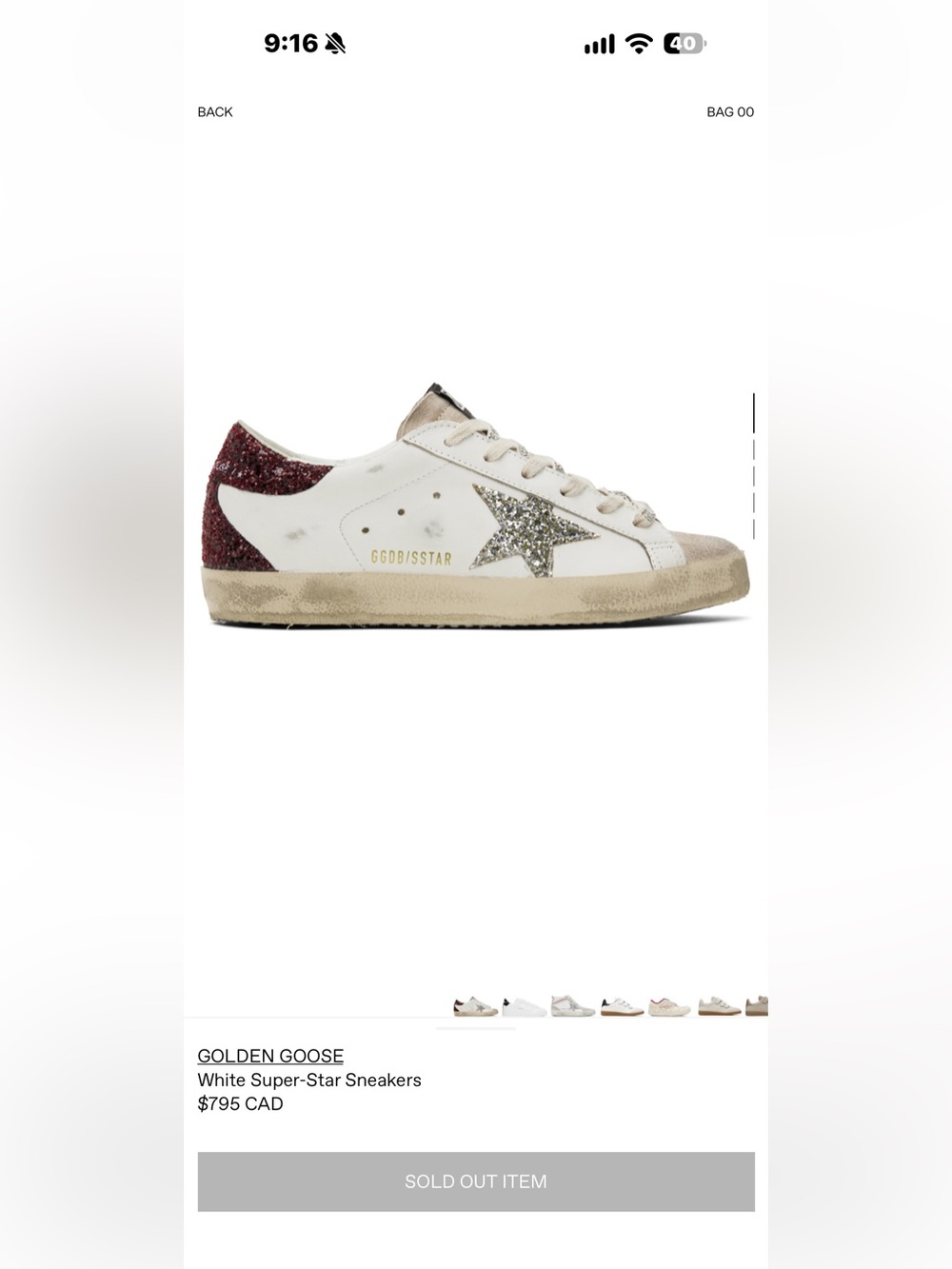 Golden Goose White Leather Sneakers with Silver Glitter Star and Pink Heel